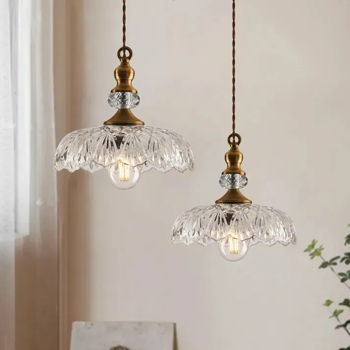 Mid Century Mini Kitchen Island Glass Pendant Light G38