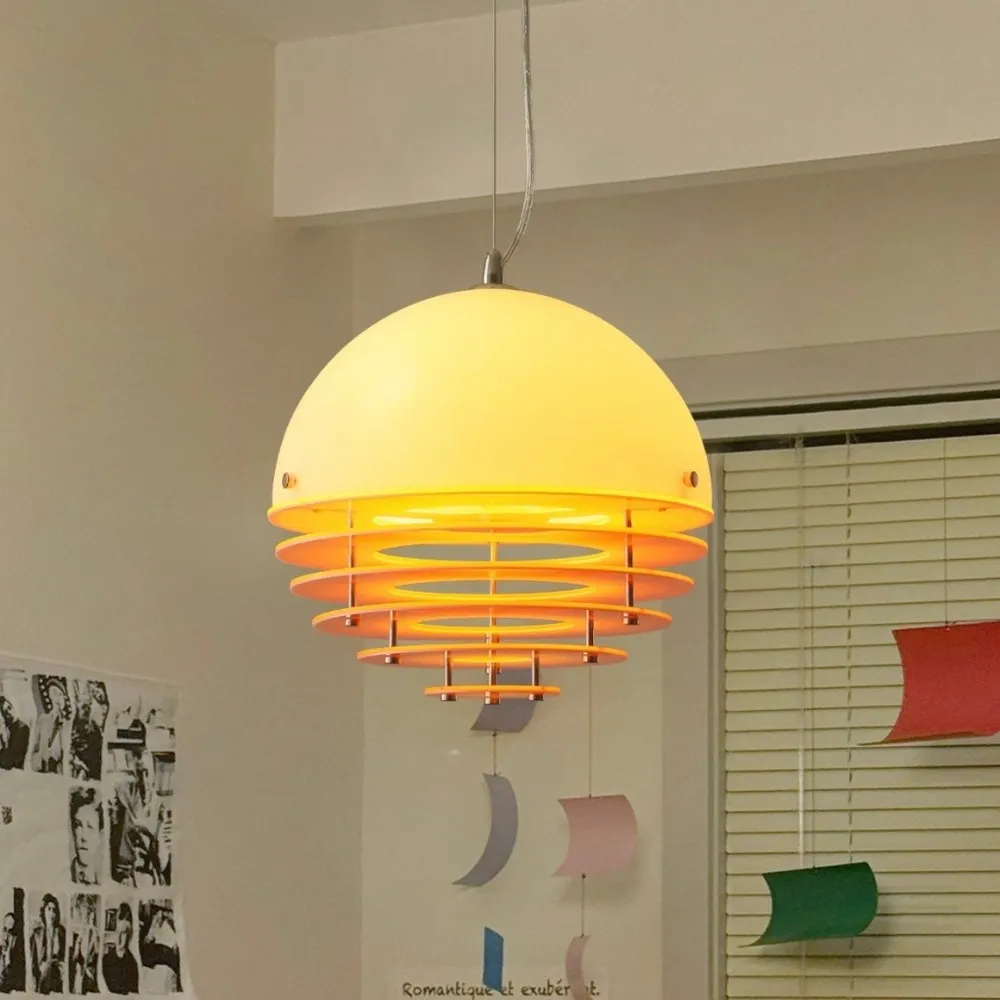 Bauhaus Sunset Pendant Lamp - Warm Ambient Lighting for Living Room S213