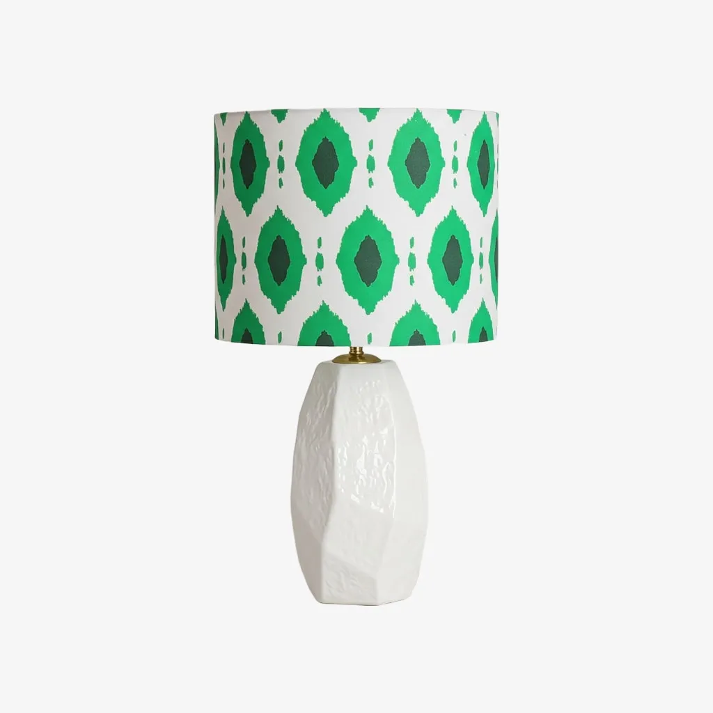 Arivane Decorative Ceramic Lamp - Fabric Shade Side Table Light T1183