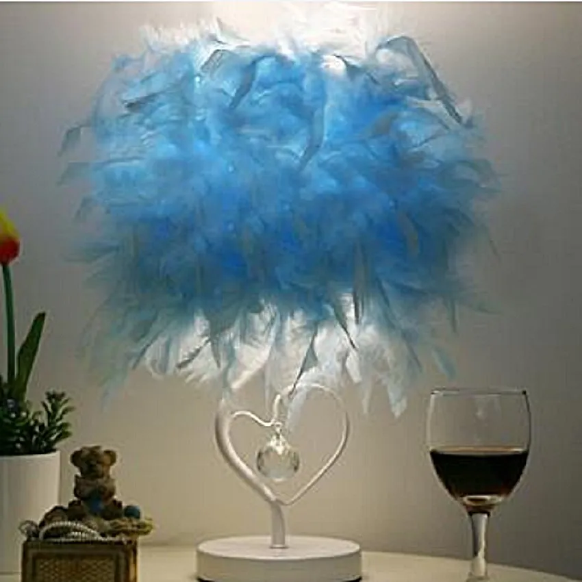 Feather Crystal Table Lamp