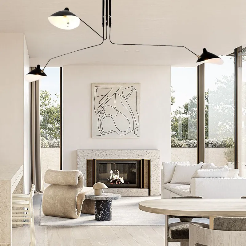 Arclume Arc Ceiling Lamp - Mid Century Multi Arm Light for Living Room