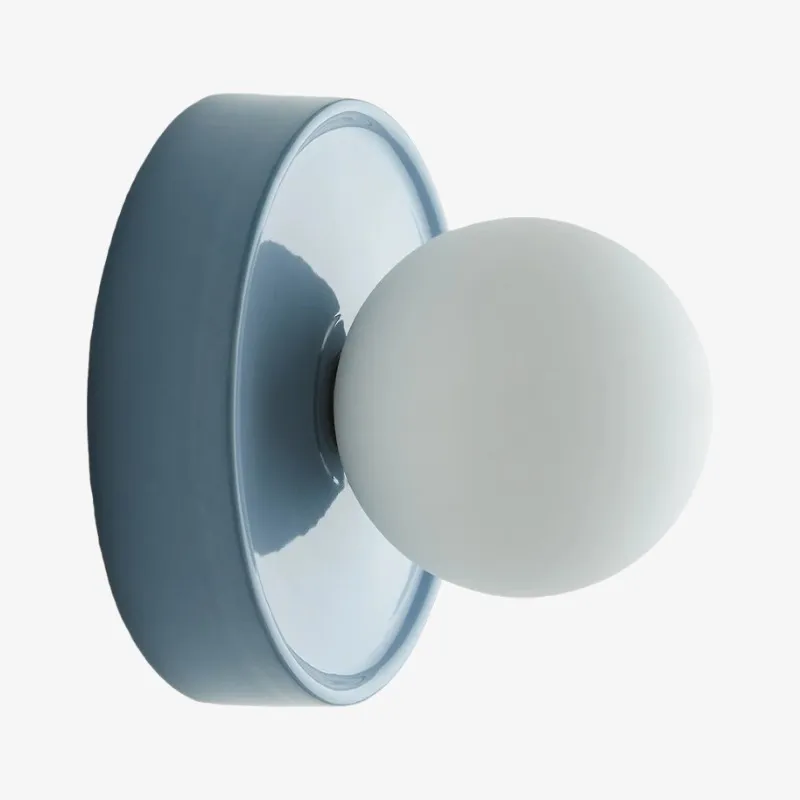 Solna Round Wall Lamp - Modern Glass and Ceramic for Bedroom T745