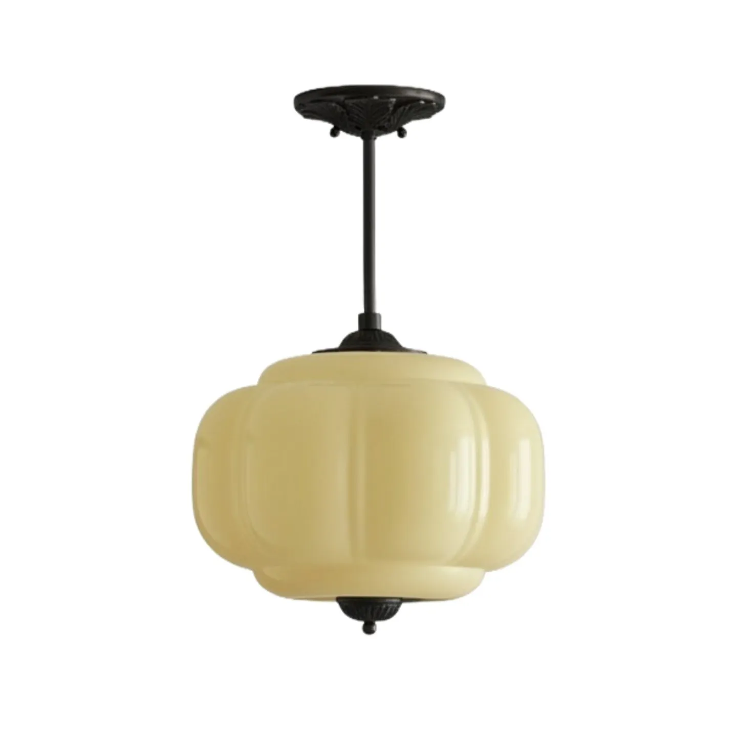 Eloise Vintage Glass Pendant Light - Elegant Design Semi-Flush Mount Light G53