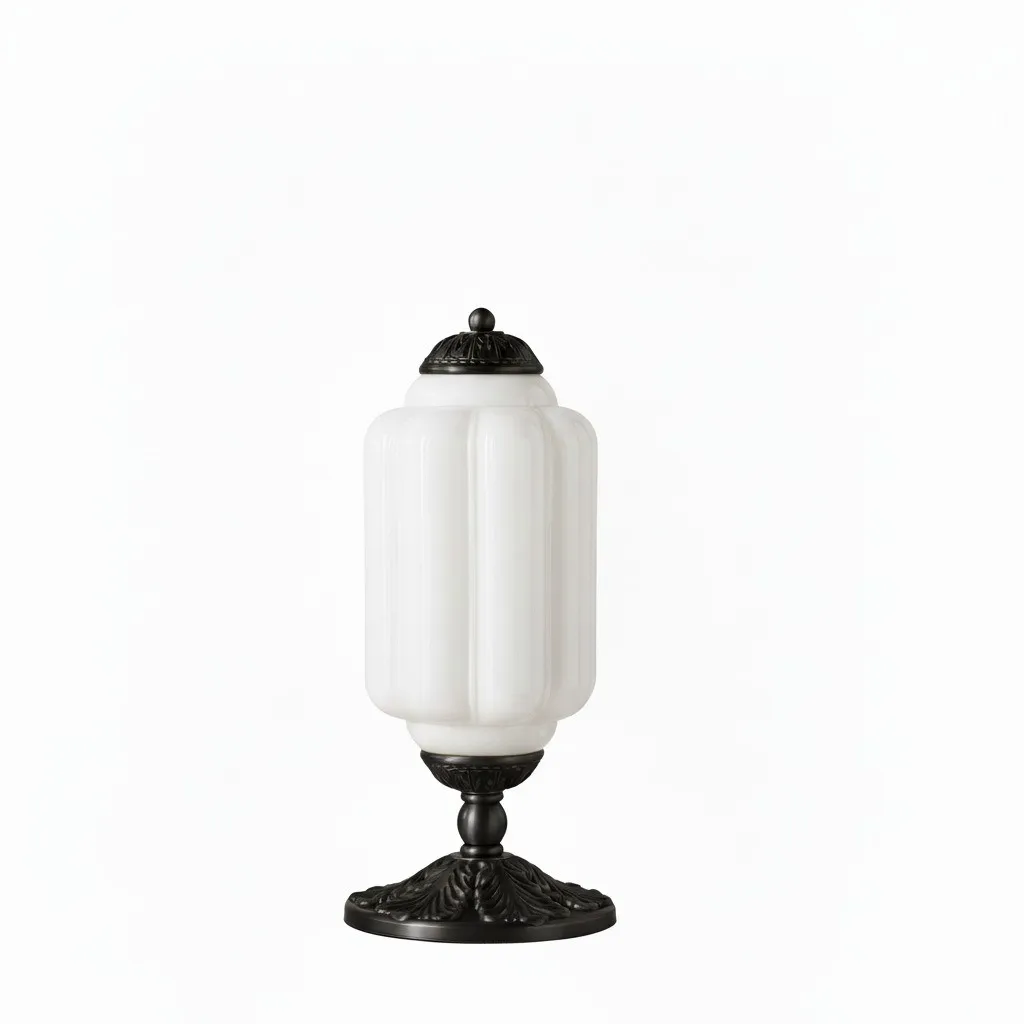 Eloise Curved Glass Retro Table Lamp - Vintage Bedside Lighting G71