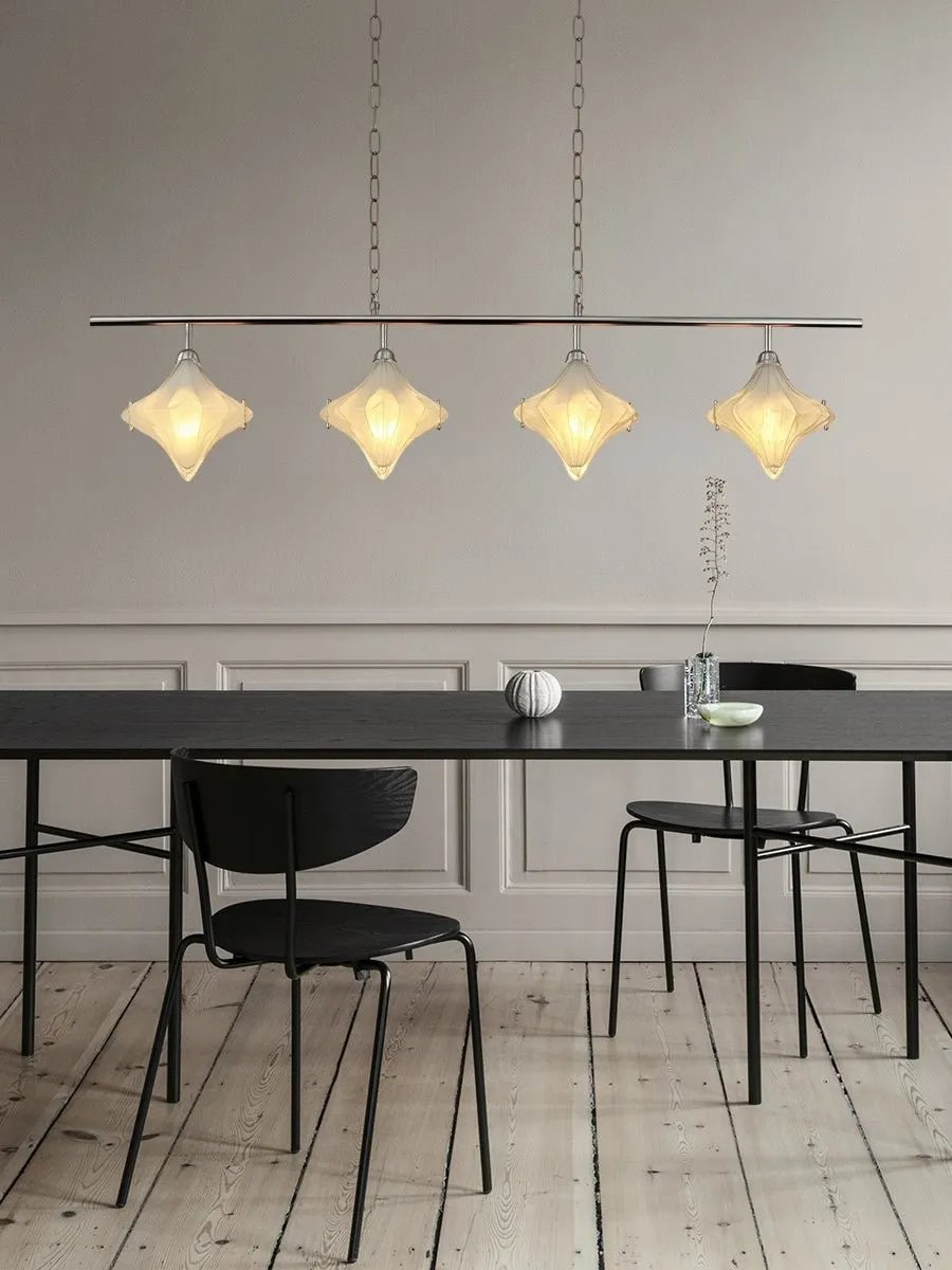Art Deco Star Linear Pendant Light - Elegant Lighting for Kitchen Island - Astris Cassiopeia T440