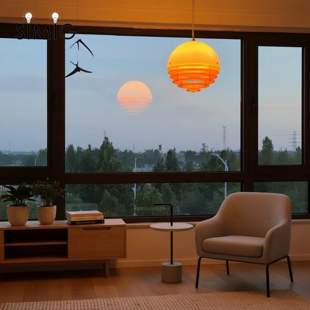 Bauhaus Sunset Pendant Lamp - Warm Ambient Lighting for Living Room S213