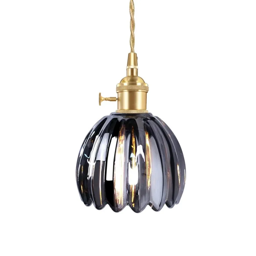 Japanese Retro Glass Flower Pendant Light S17