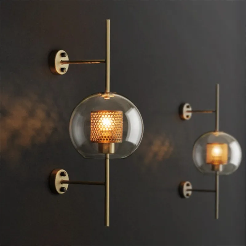 Vintage Modern Chiswick Glass Wall Lights for Bedside Living Room