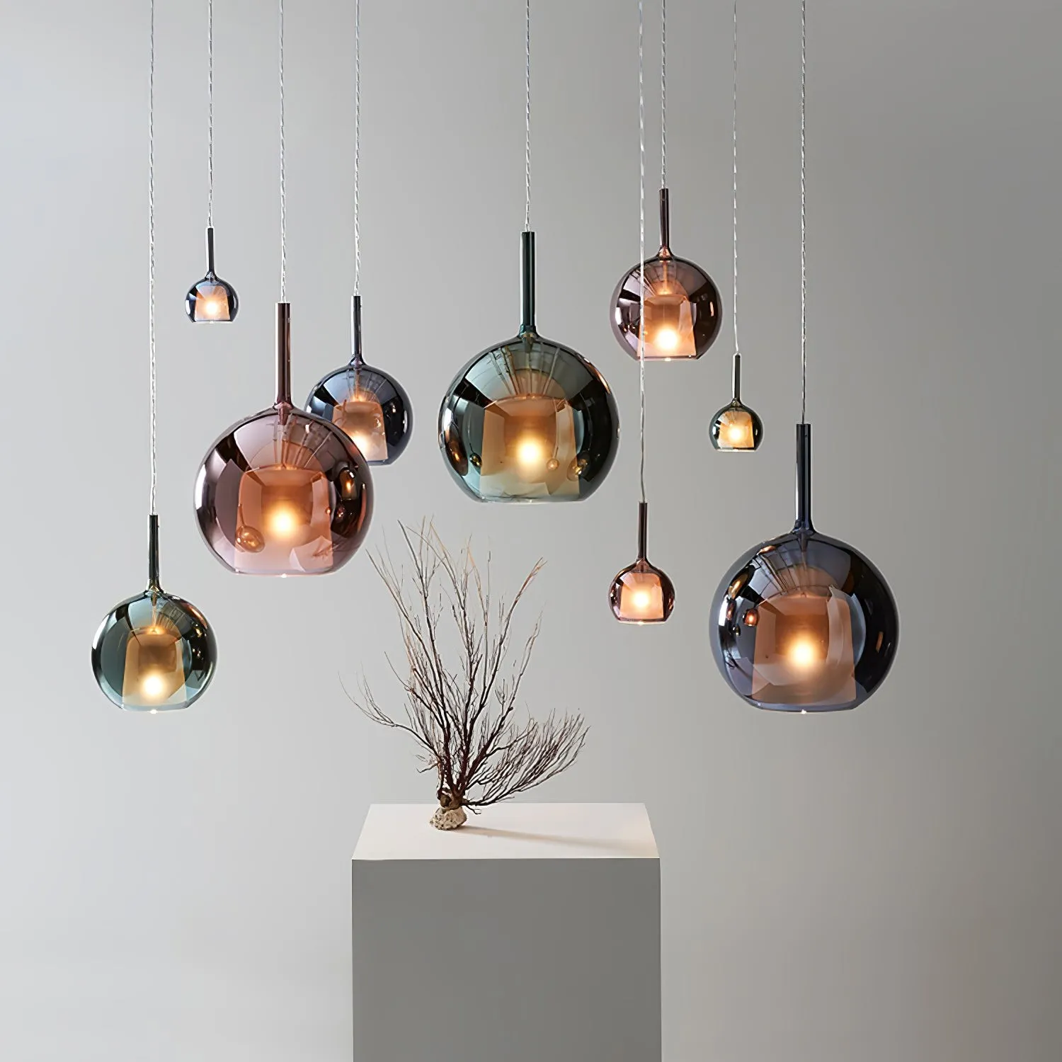 Glo Wine Glass Shaped Pendant Light S185