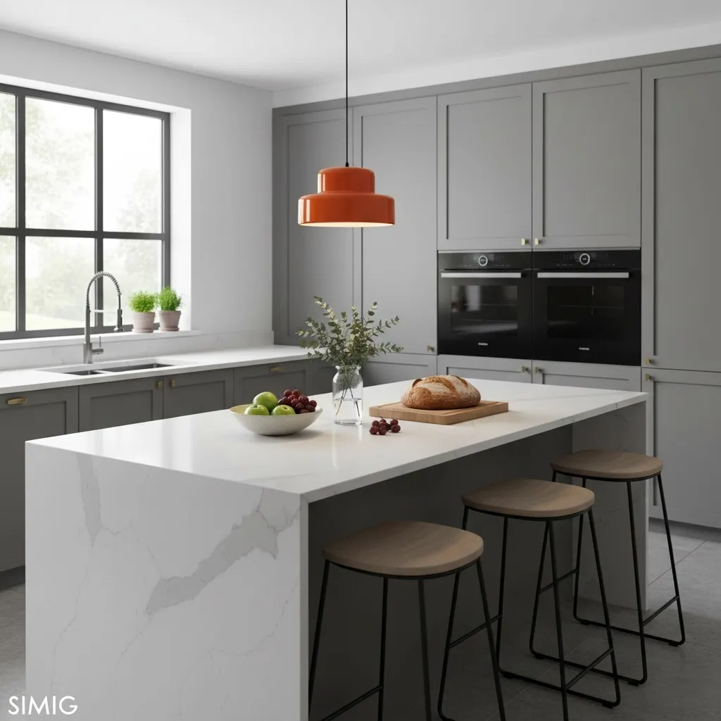 Round Pendant Light - Modern Metal for Kitchen S154