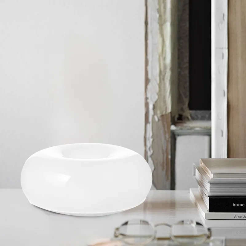 Glass Donut Table Wall Lamp - Bauhaus Style Accent Light Fixture S77