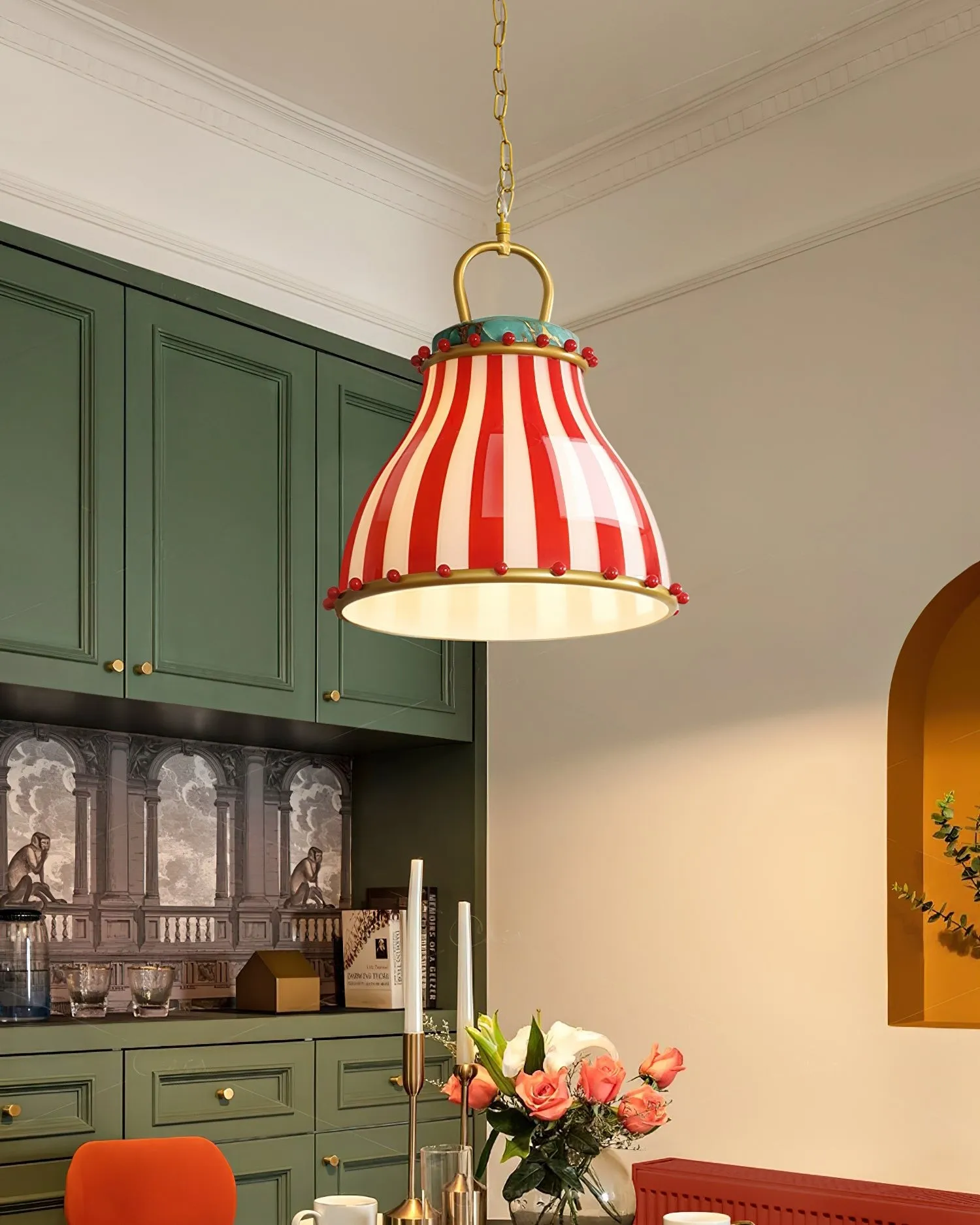 Festilo Circus Striped Glass Pendant for Dining & Living Spaces M66