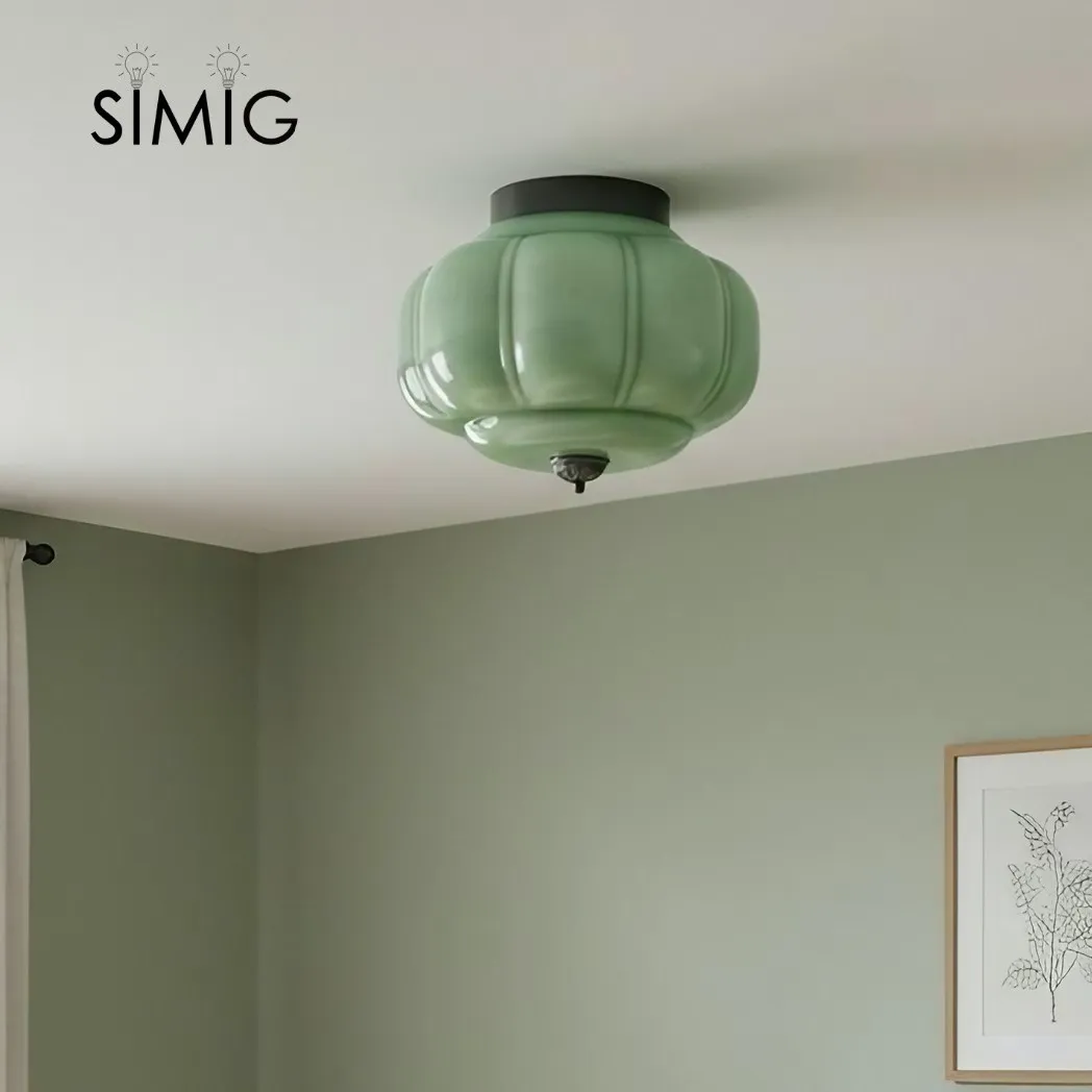 Eloise Ceiling Light - Elegant Retro Brass Ceiling Light for Living Room G55