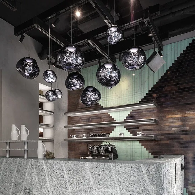 Dynamic Surface Pendant Light For Living Room S208