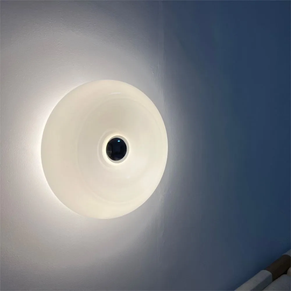 Glass Donut Table Wall Lamp - Bauhaus Style Accent Light Fixture S77