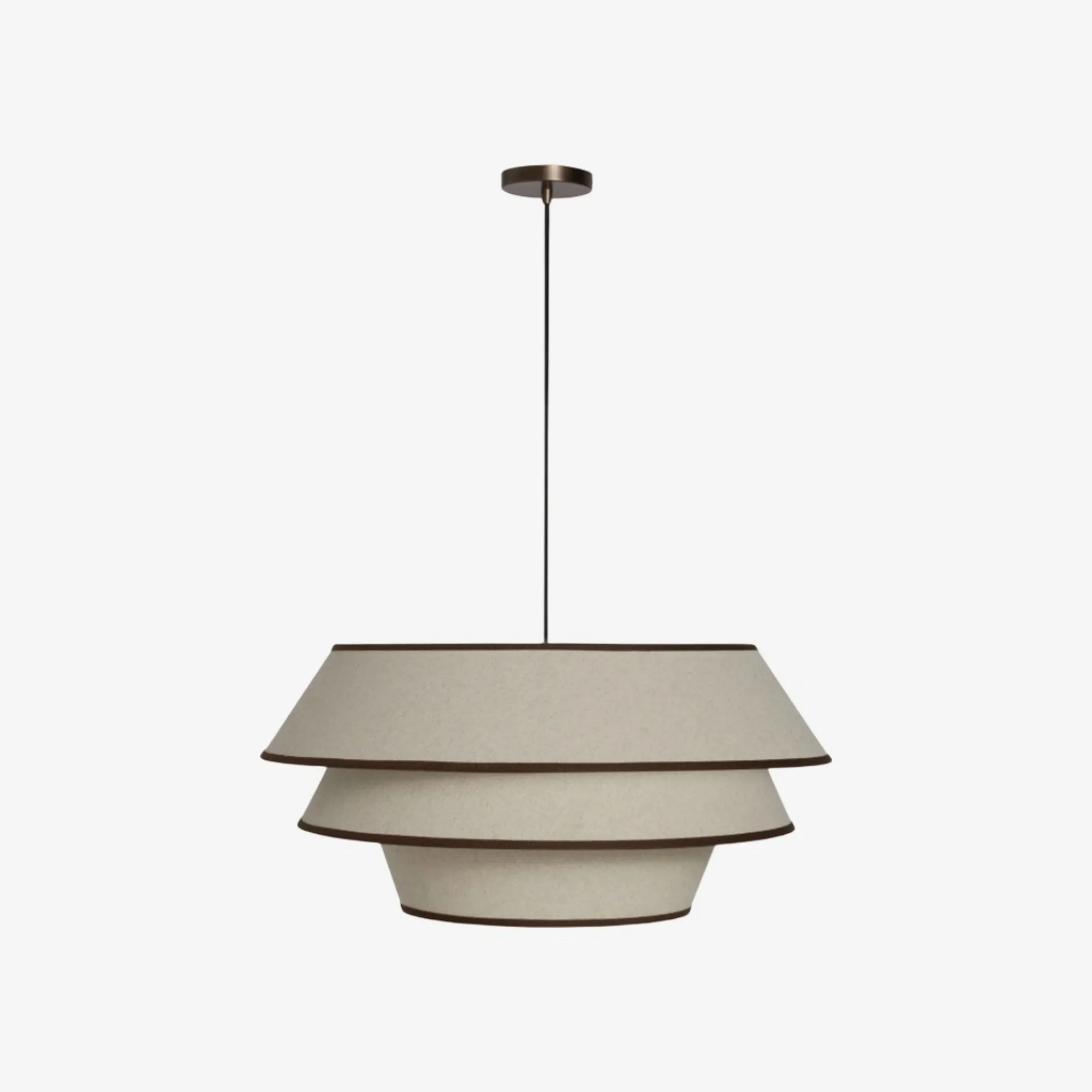 Tarivon Steel Frame Pendant with Fabric Shade - Modern Hanging Lamp for Dining Rooms T696