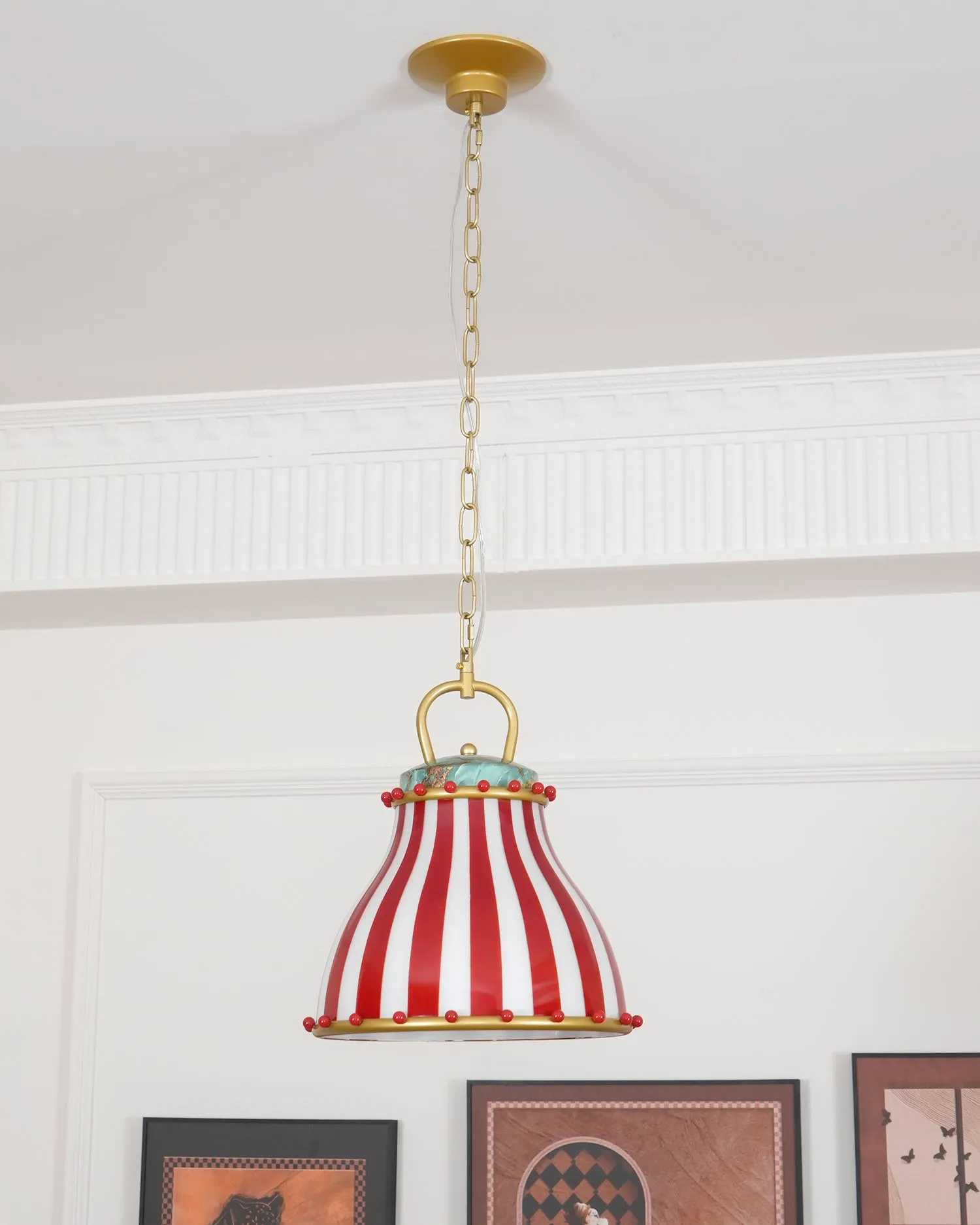 Festilo Circus Striped Glass Pendant for Dining & Living Spaces M66
