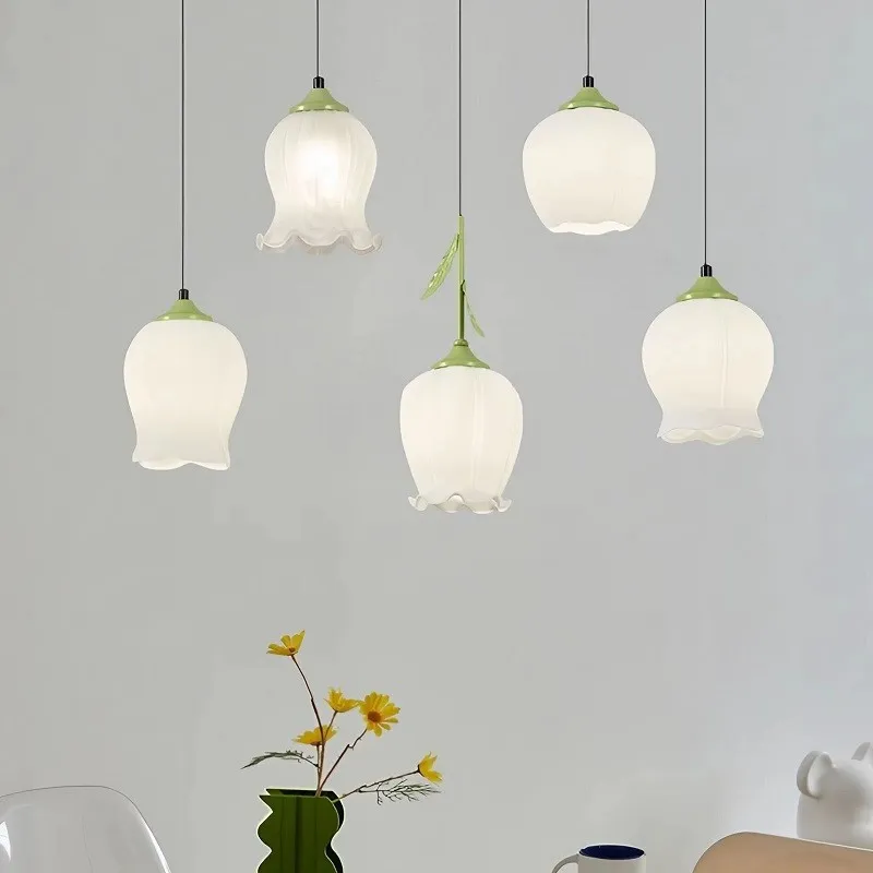Nordic Flower Bud Glass Pendant Light S89