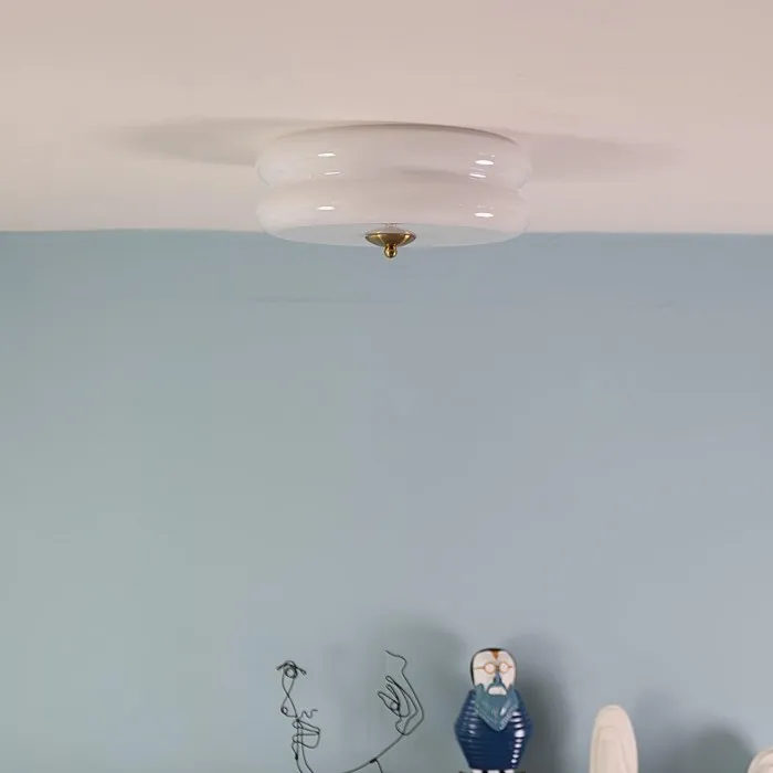 Vintage Glass Flush Mount Ceiling Light S115