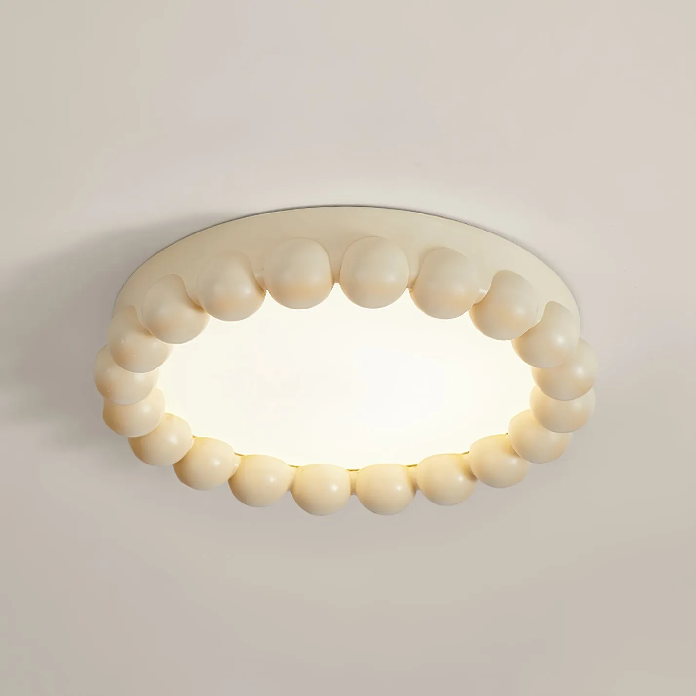 Sleek Flush Resin Ceiling Lamp — Comfortable Ambient Light S218