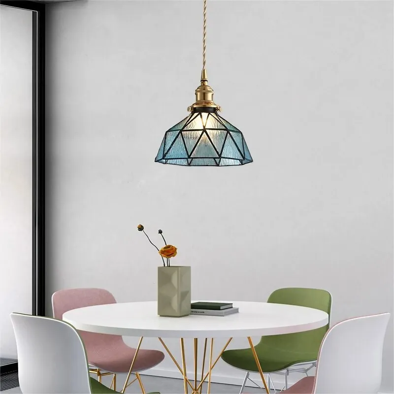 Retro Glass Bowl Pendant Lamp