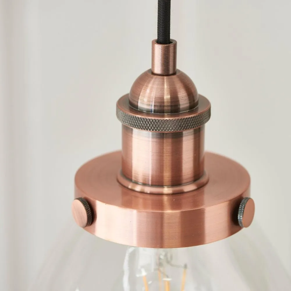 Novera Art Deco Dome Adjustable Height Glass Shade Pendant Light for Living Room T1008