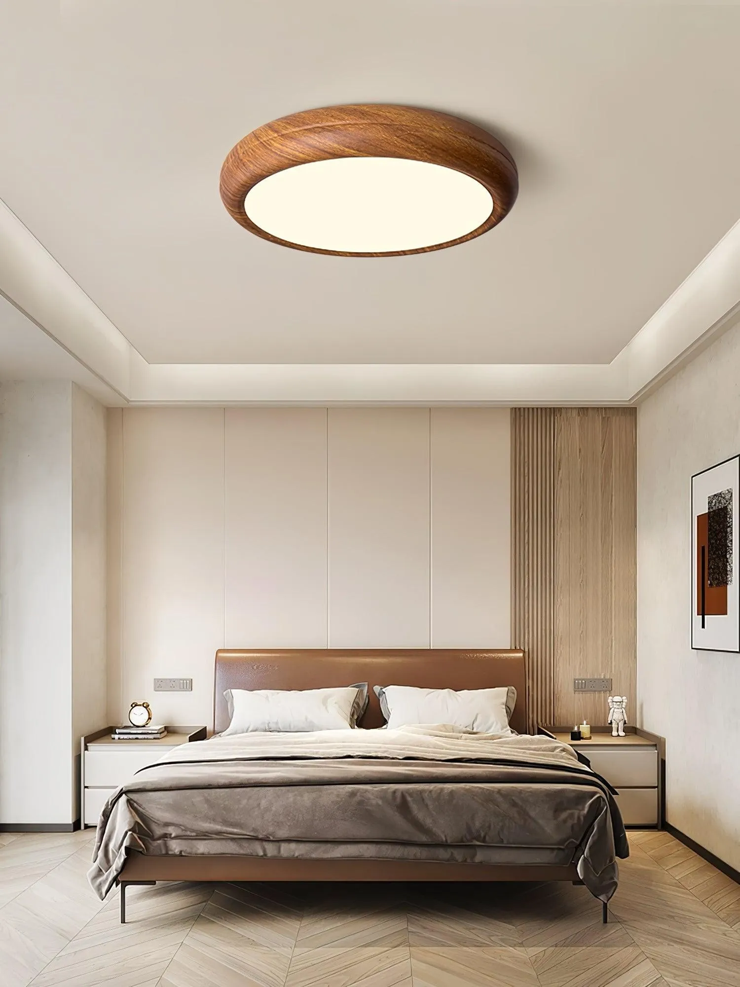 Wood Grain Round Ceiling Lamp M196