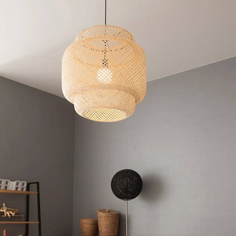Inn Rattan Pastoral Zen Pendant Light