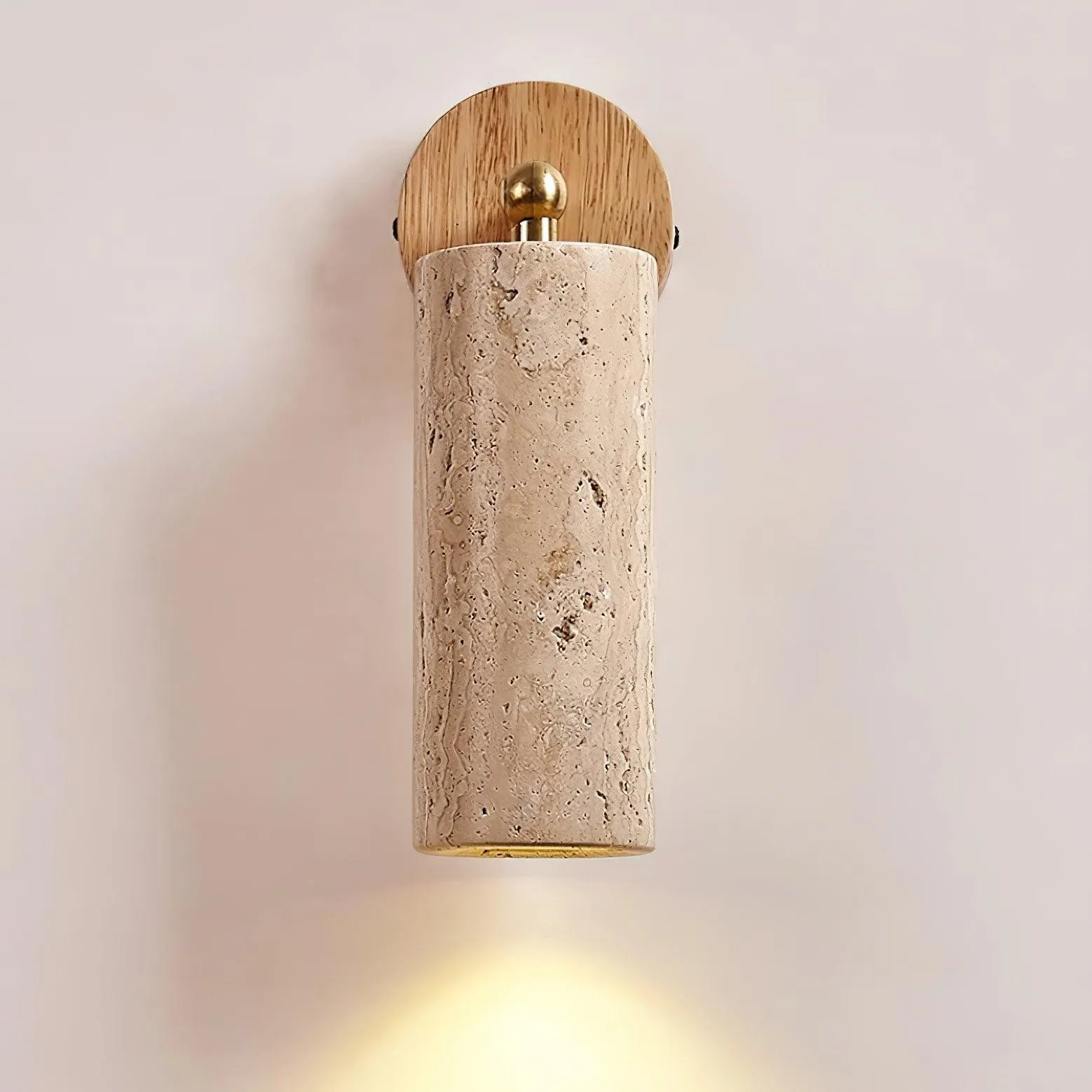 Travertine Walnut Spotlight Wall Lamp for Reading Work M40