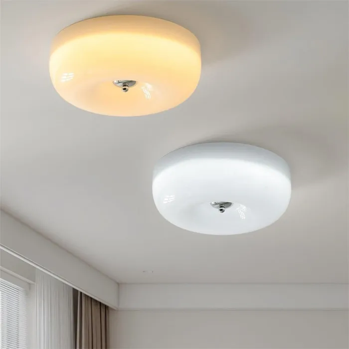 Bauhaus Cream Pudding Glass Ceiling Lamp S193