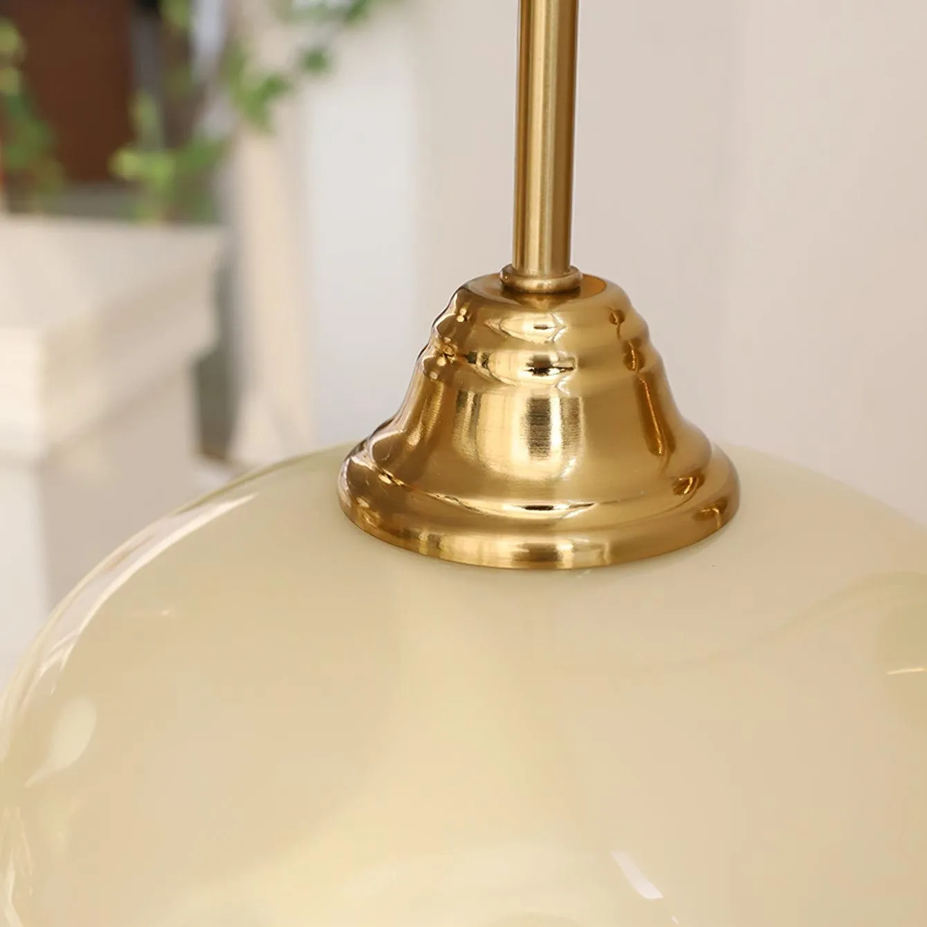 Bauhaus Wind Cream Glass Shade Metal Curved Pole Wall Sconce G45