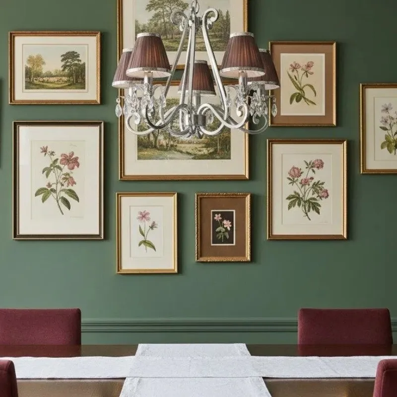 Talonis Multi-light Fabric Chandelier - Elegant Metal Curved Arms for Dining and Living T932
