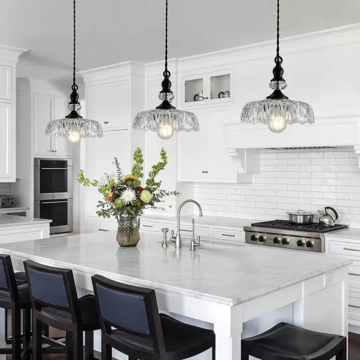 Mid Century Mini Kitchen Island Glass Pendant Light G38
