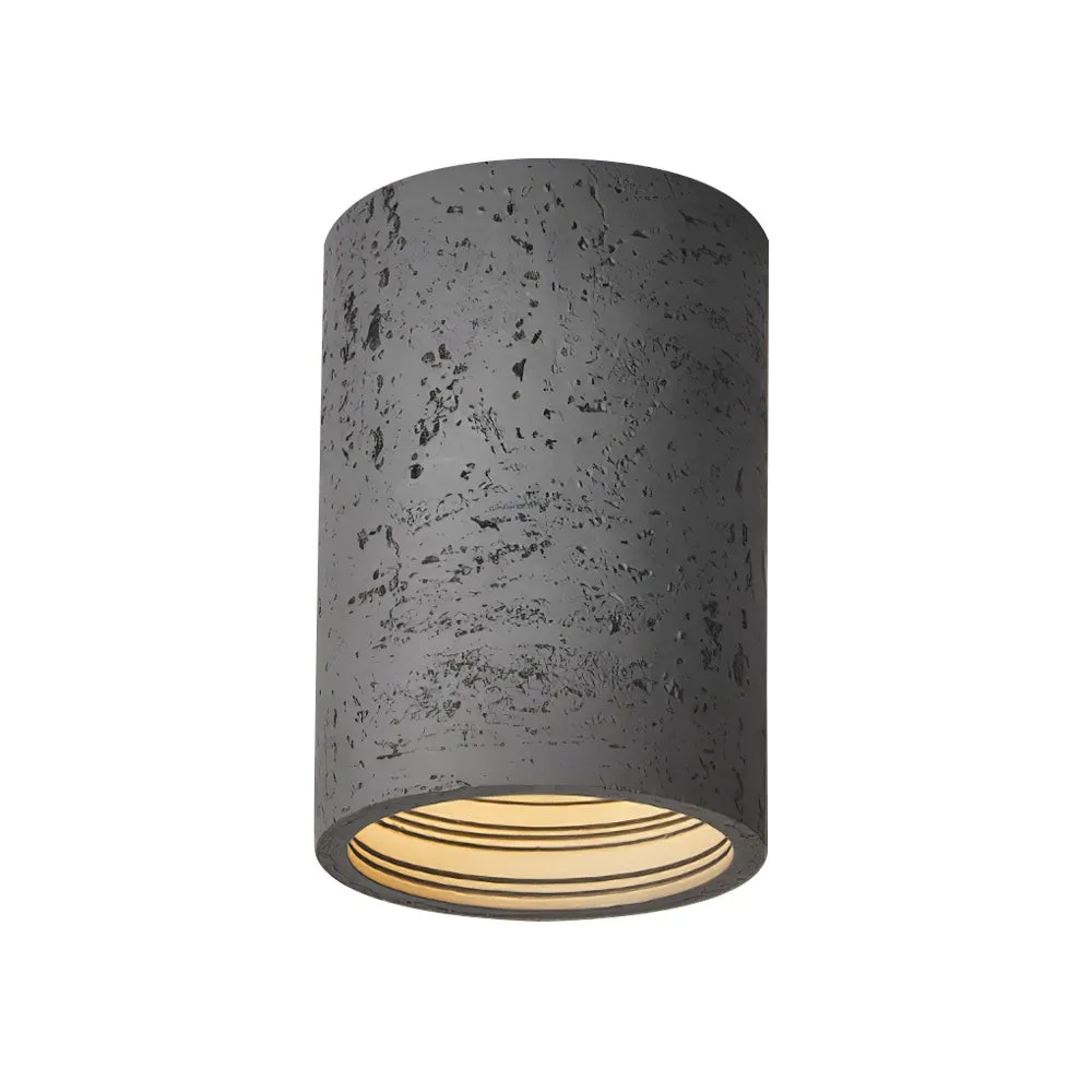 Cylindrical Ceiling Light - Modern Travertine Living Room M72