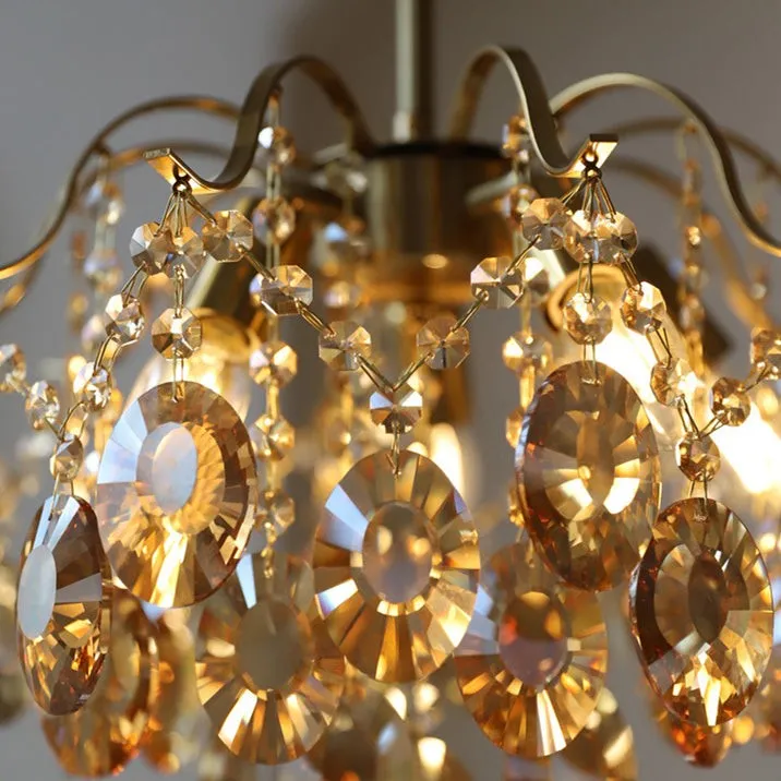 Vintage Sumptuous Teardrop Crystal Chandelier T258