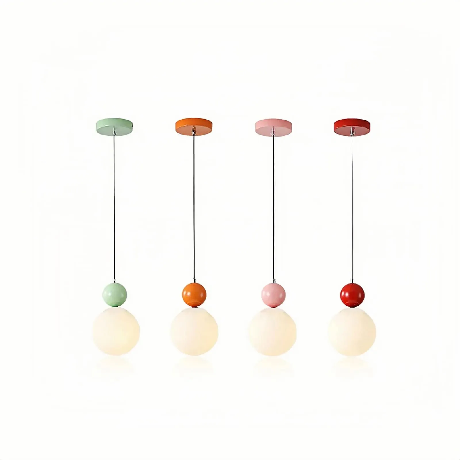 Modern Glass Pendant Light – Minimalist Warm Glow for Dining & Bar S240