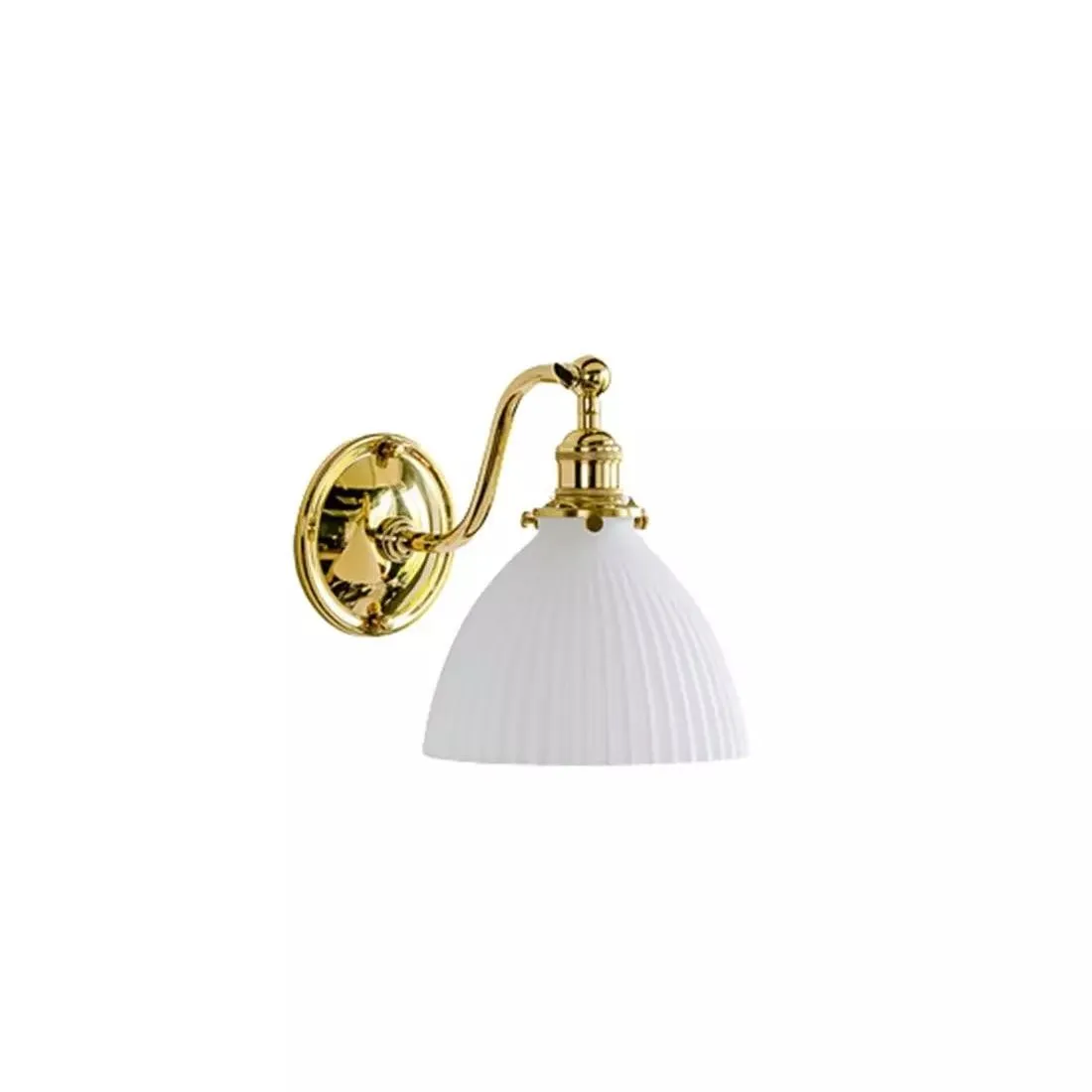 Vintage Brass Glass Wall Light S70