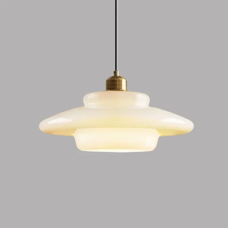 Multi Tier Art Glass Pendant Light - Mid-Century Style for Kitchen Island S93