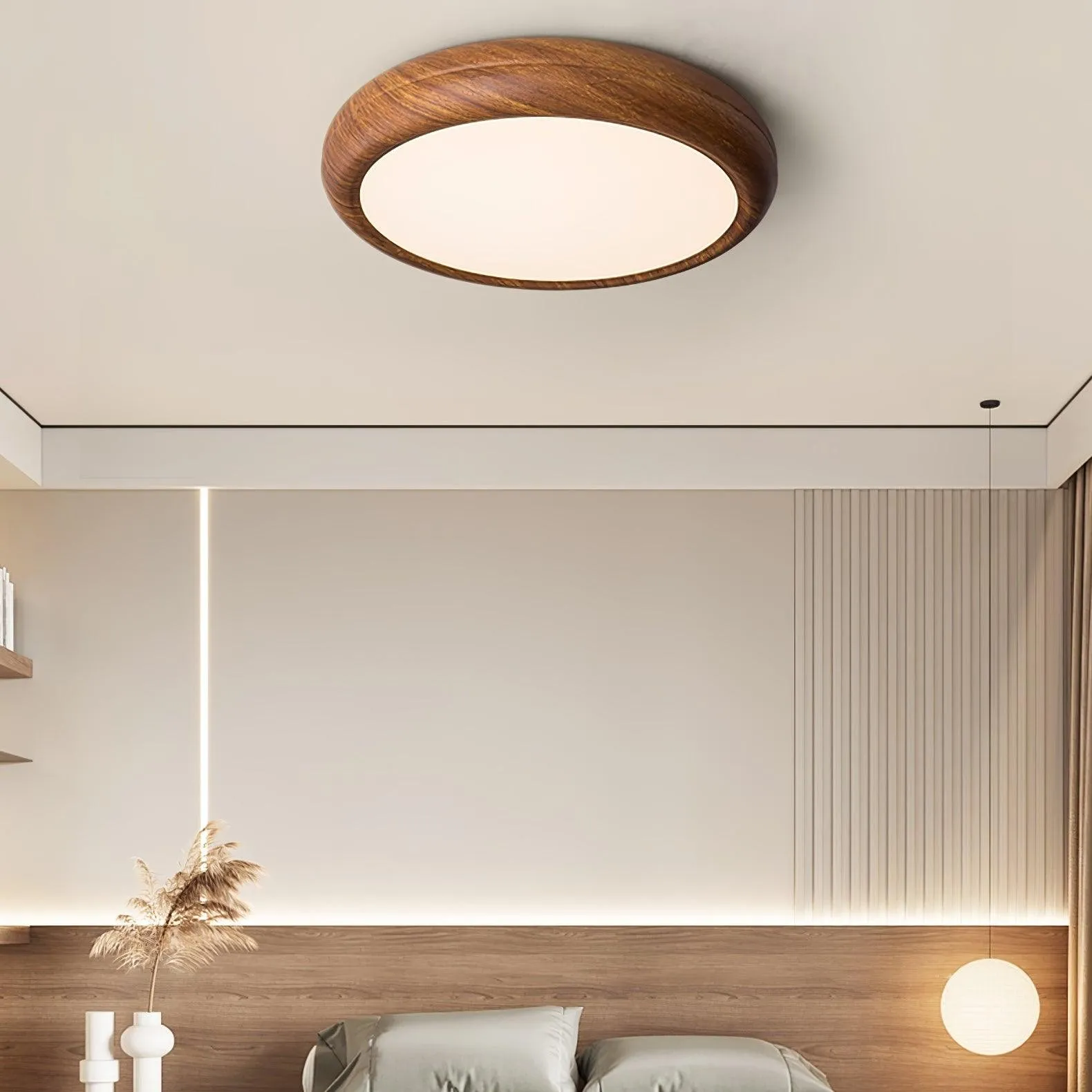 Wood Grain Round Ceiling Lamp M196
