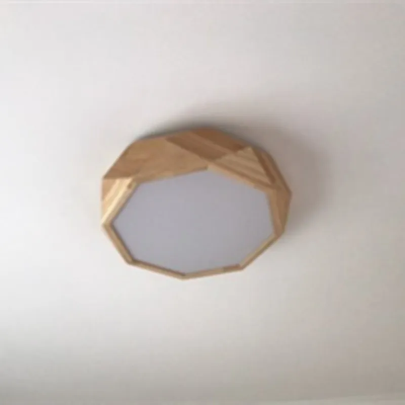 TEVA Octagon Jewel LED Ceiling Lamp in Wood with Safety Mark LED Driver