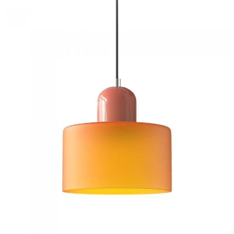 Nordic Morandi Cylinder Glass Pendant Light S66