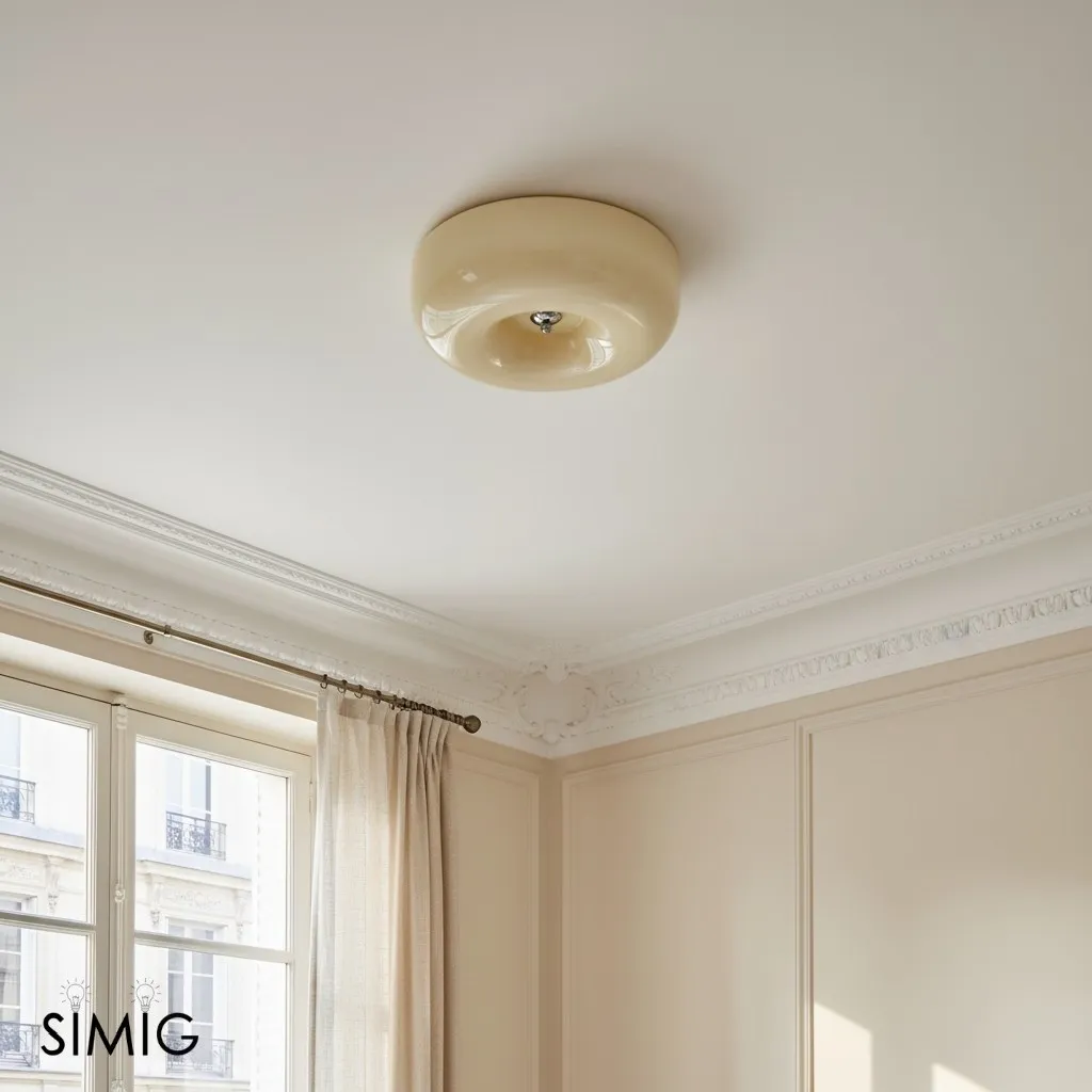 Bauhaus Cream Pudding Glass Ceiling Lamp S193