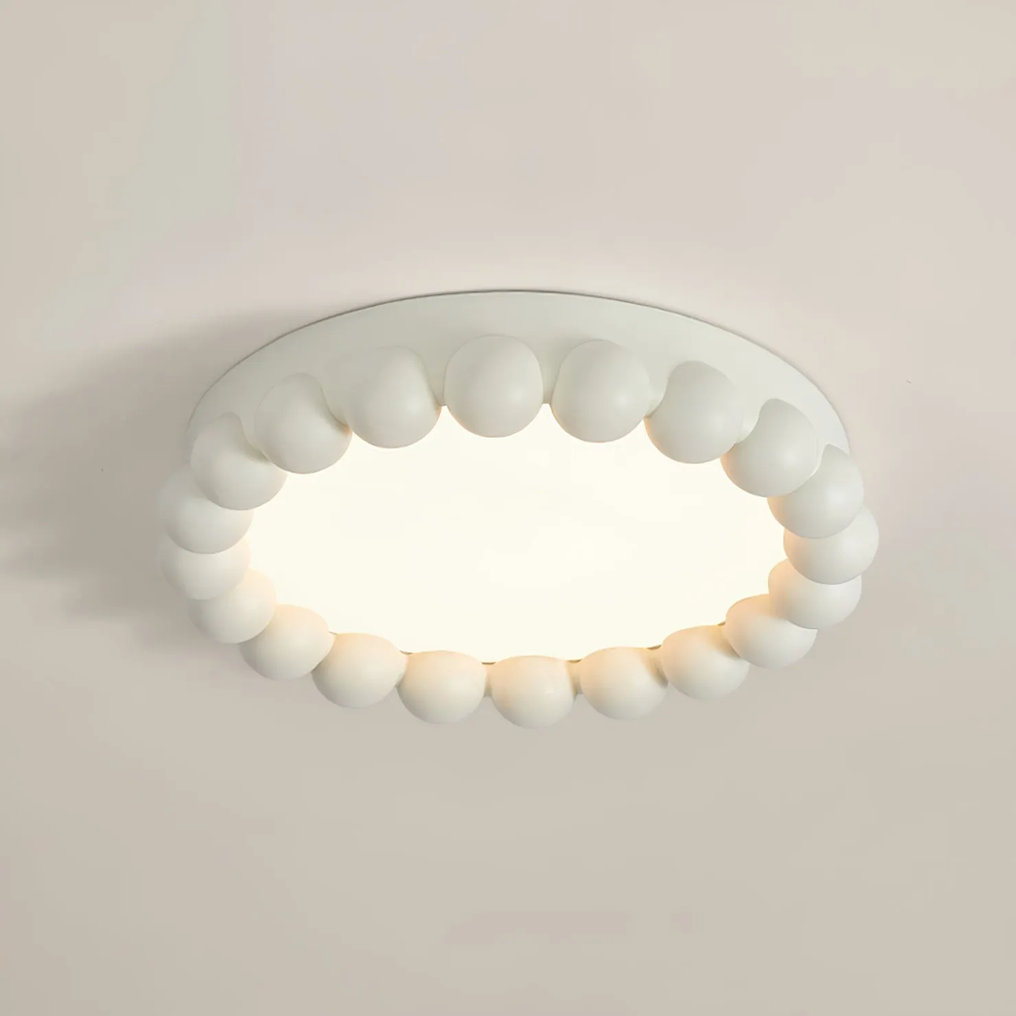 Sleek Flush Resin Ceiling Lamp — Comfortable Ambient Light S218