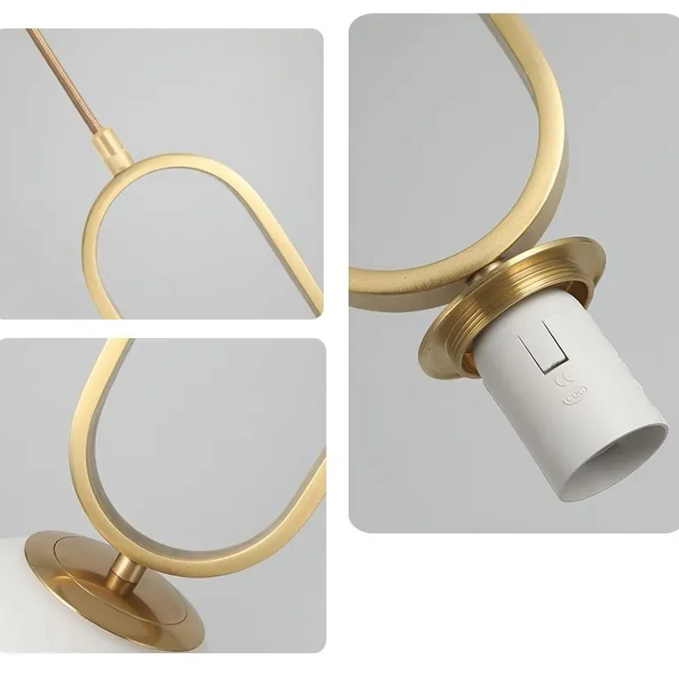 Large Minimalist Oval Ring Pendant Light