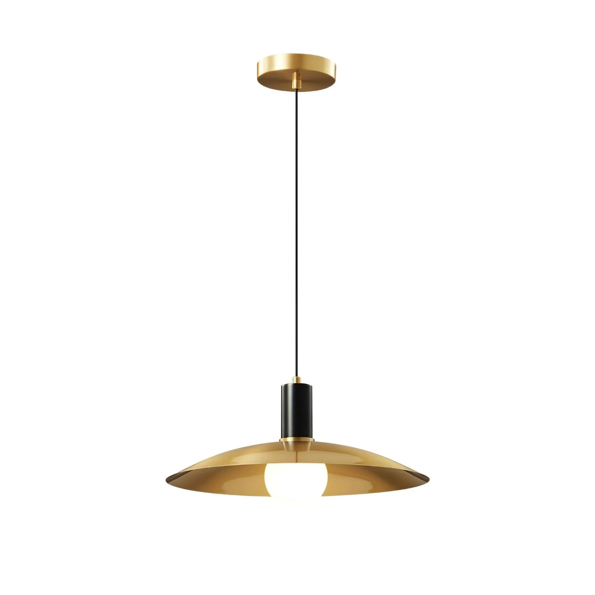 Brass Flared Pendant Lamp M469