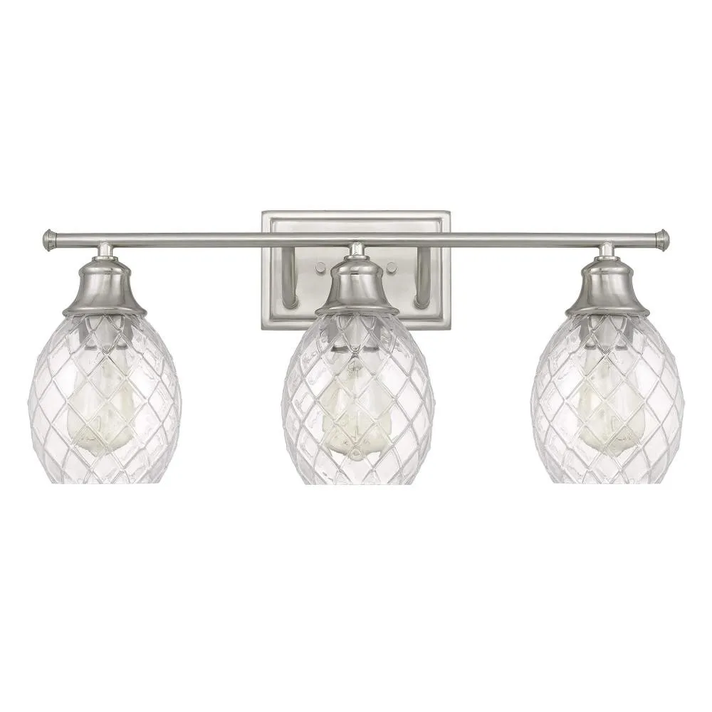 Modern Farmhouse Brushed Nickel Glass Wall Light S147