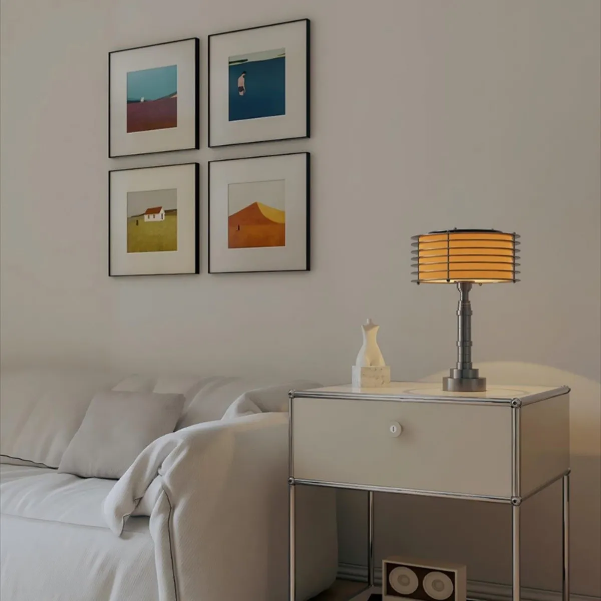 Modern Layered Lamps in Stainless Steel – Table & Floor Options S257