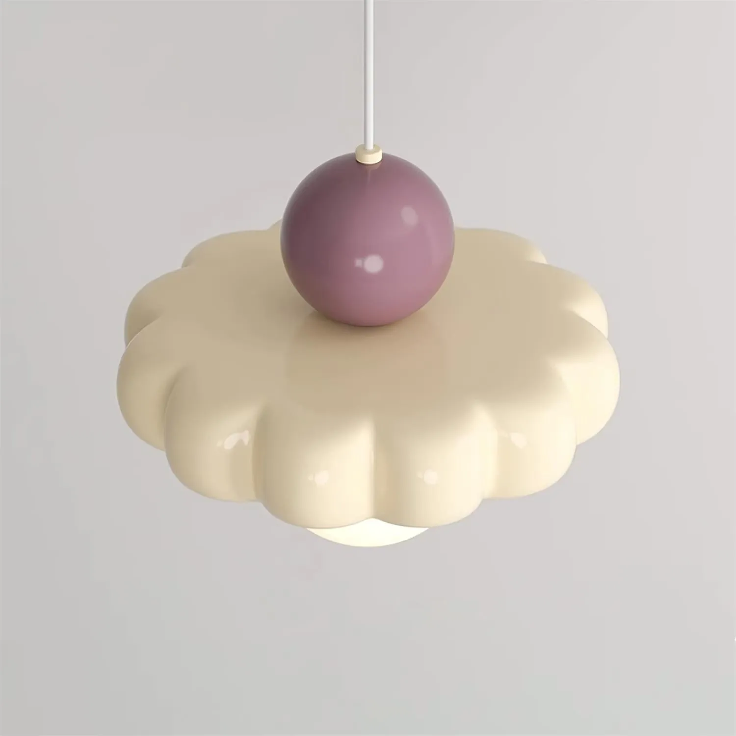 Cream Style Long Line Pumpkin Texture Pendant Lamp M173