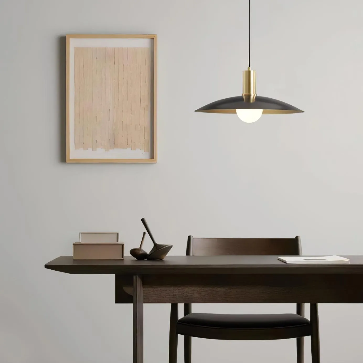 Brass Flared Pendant Lamp T1585