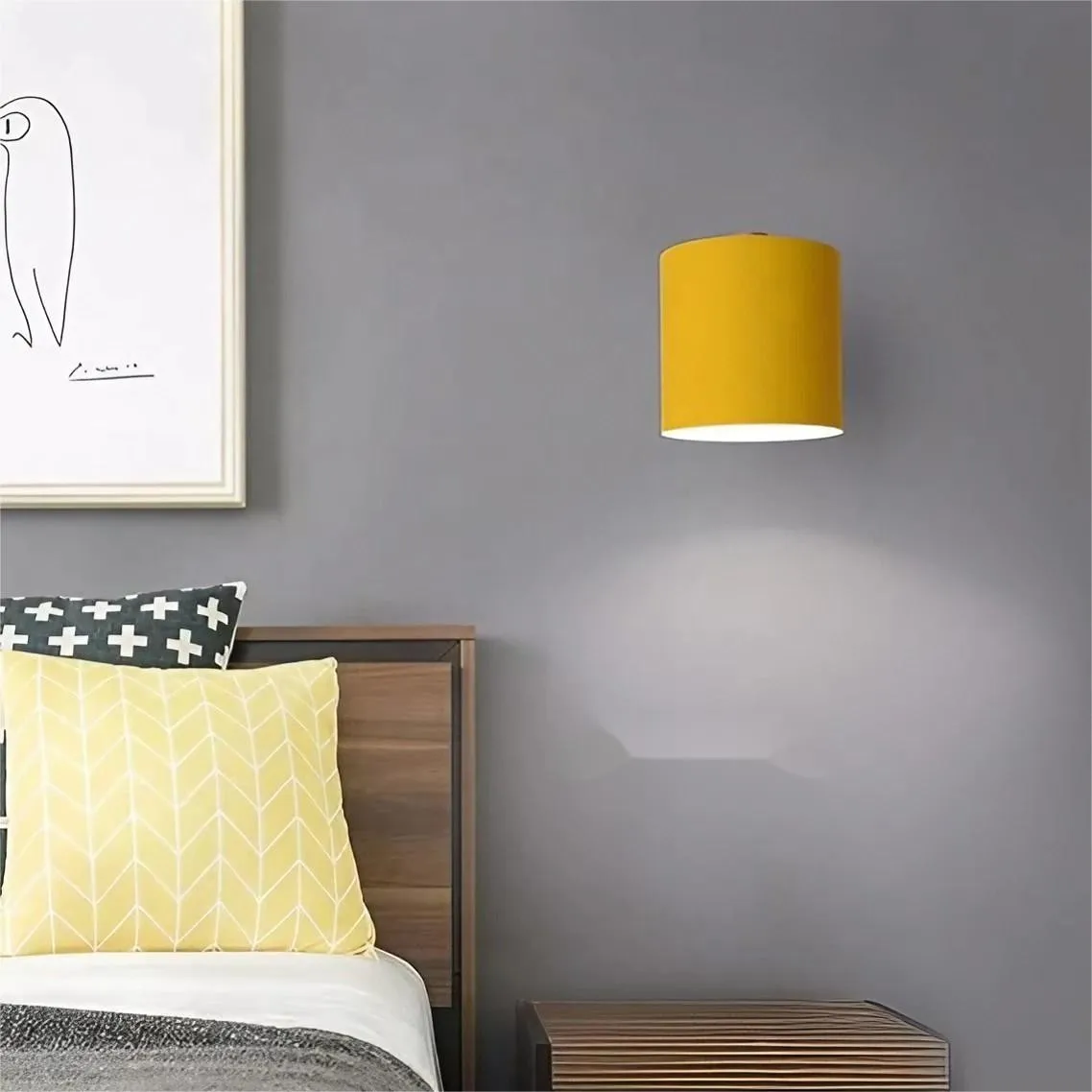Nordic Macaron Cylinder Rotatable Wall Lamp S38
